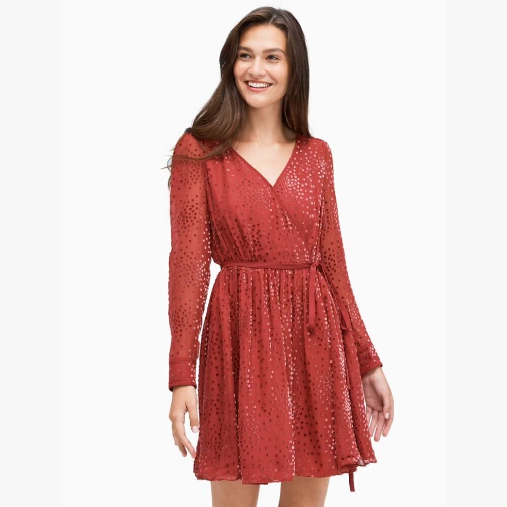 Kate Spade Silk Festive Confetti Devore Mini Dress Wedding Guest Date Night Sexy